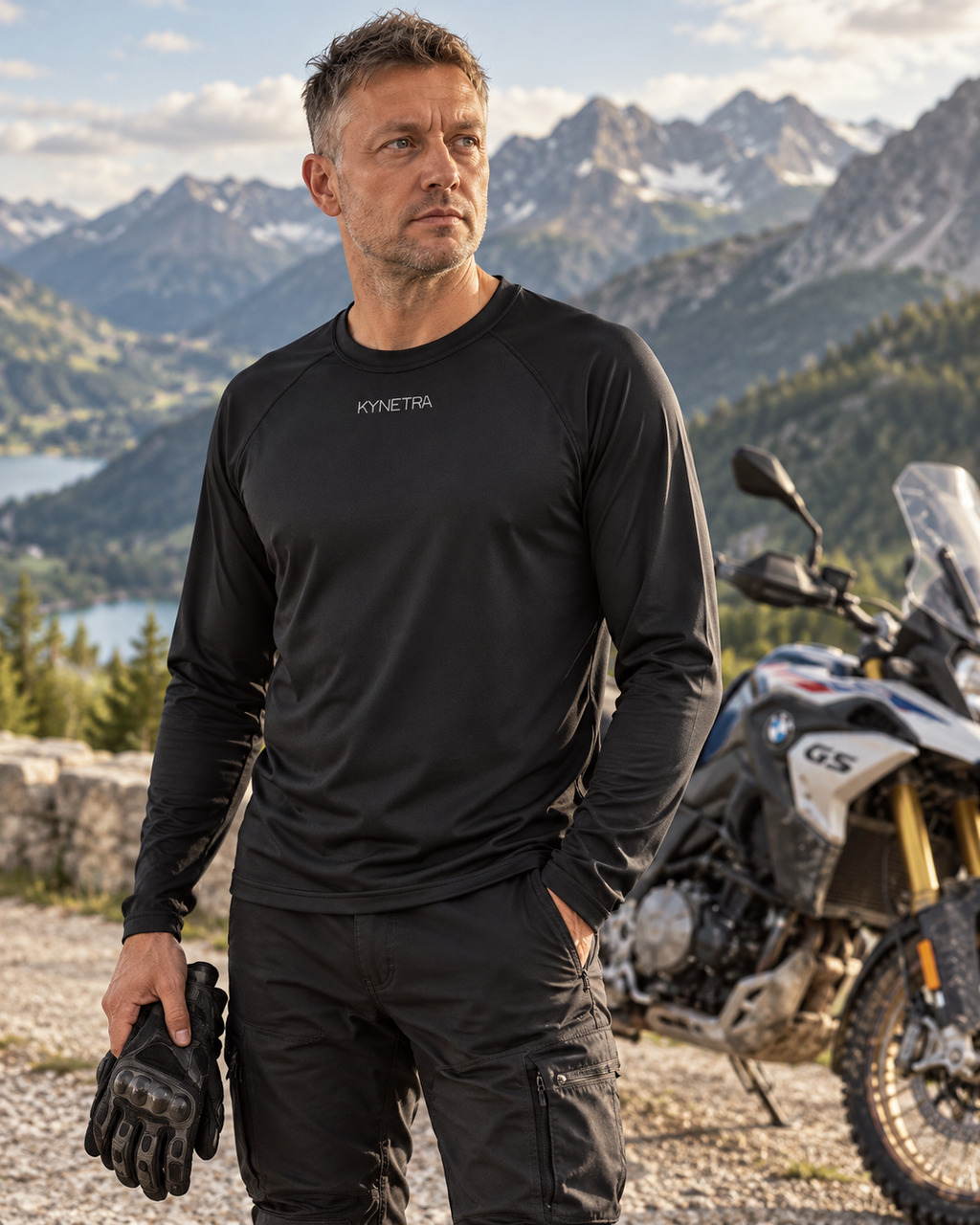 T-shirt tecnica Kynetra a manica lunga Control Dry con protezione UV