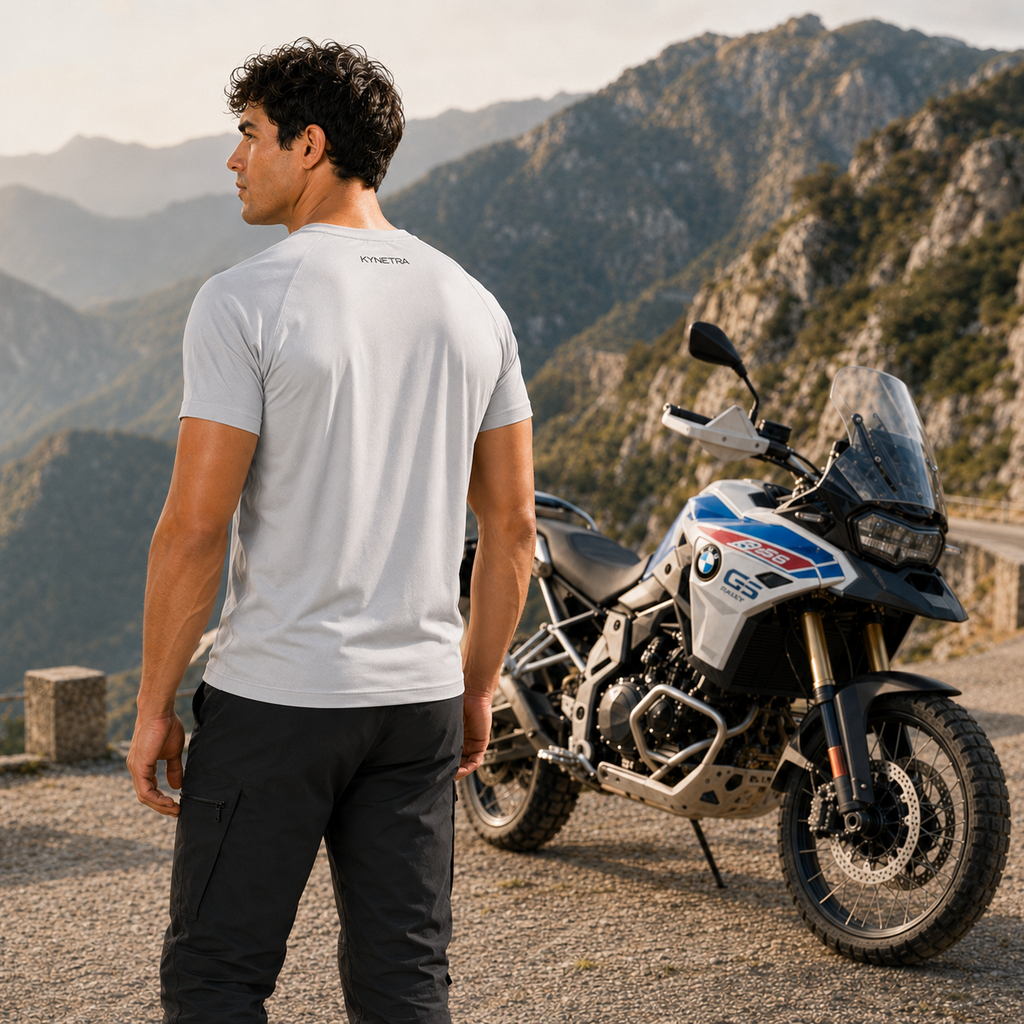 T-shirt tecnica Kynetra Control Dry con protezione UV - Grigio Chiaro