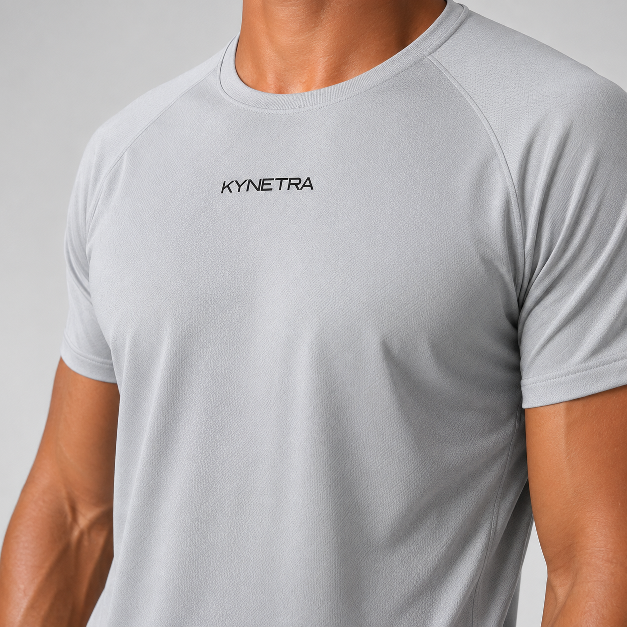 T-shirt tecnica Kynetra Control Dry con protezione UV - Grigio Chiaro